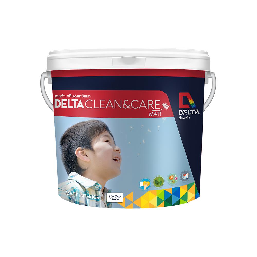 สีน้ำทาภายใน DELTA CLEAN&CARE #00 BASE A ด้าน 1 แกลลอน