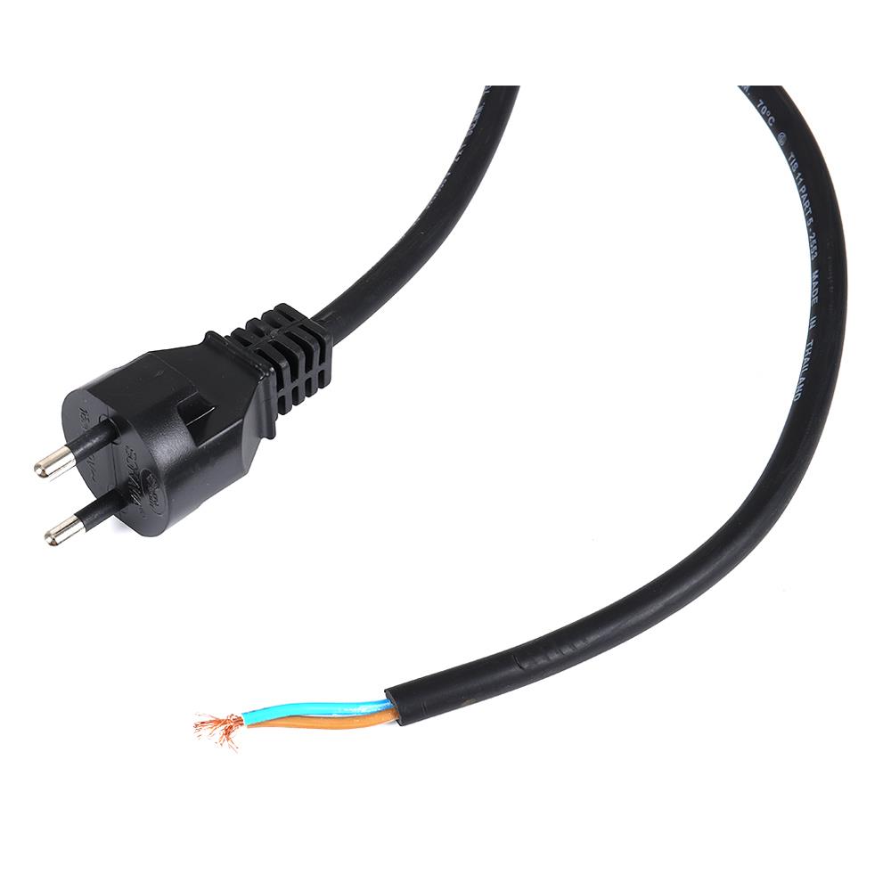 หัวปลั๊ก 2 ขากลมพร้อมสาย VCT SOKAWA 2x1 ตร.มม. 5 ม. สีดำ