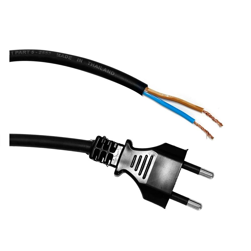 หัวปลั๊ก 2 ขากลม พร้อมสาย VCT SOKAWA 2x1.5 ตร.มม. 5 ม. สีดำ