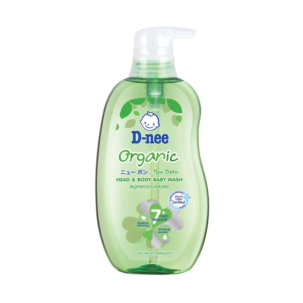 สบู่เหลวเด็ก D-NEE ออร์แกนิค เฮดแอนด์บอดี้วอธ 800 มล.