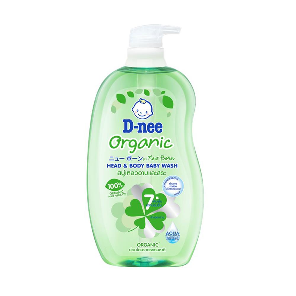 สบู่เหลวเด็ก D-NEE ออร์แกนิค เฮดแอนด์บอดี้วอธ 750 มล.