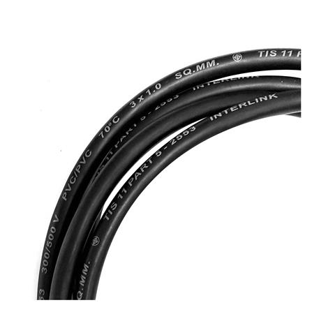 หัวปลั๊ก 3 ขากลม พร้อมสาย VCT SOKAWA 3x1 ตร.มม. 3 ม. สีดำ_1