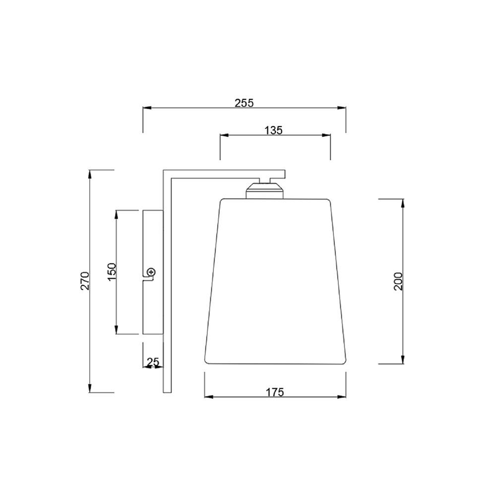 ไฟกิ่งภายใน CARINI VW0441-1A สีขาว/ดำ 1 หัว