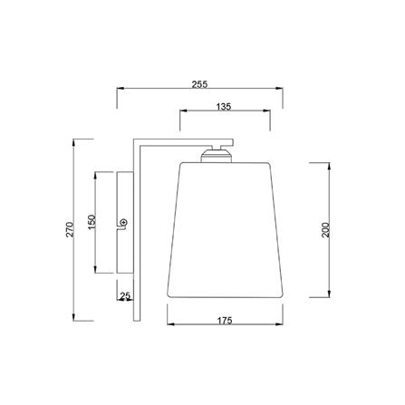 ไฟกิ่งภายใน CARINI VW0441-1A สีขาว/ดำ 1 หัว_6