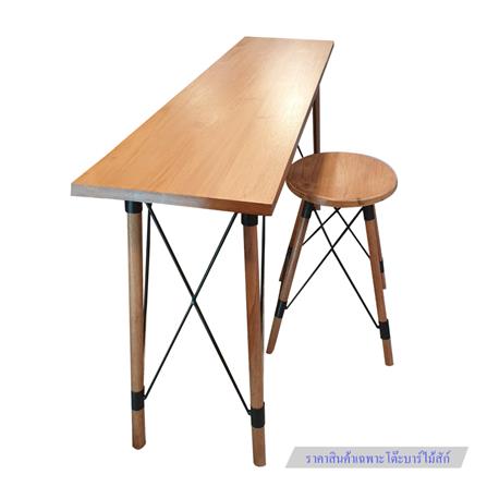โต๊ะบาร์ไม้สัก 2 ที่นั่ง SPRING ROUND LEG_5