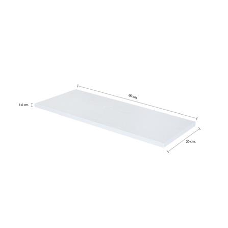 แผ่นชั้นไม้เมลามีน STACKO 60x20x1.6ซม. สีขาวเอเวอลิน_4