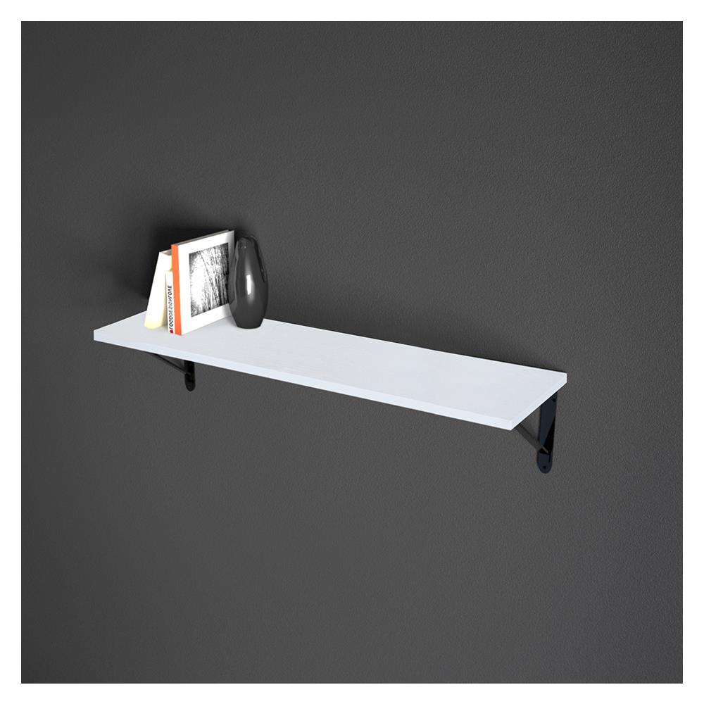 แผ่นชั้นไม้เมลามีน STACKO 80x20x1.6ซม.  สีขาวเอเวอลิน