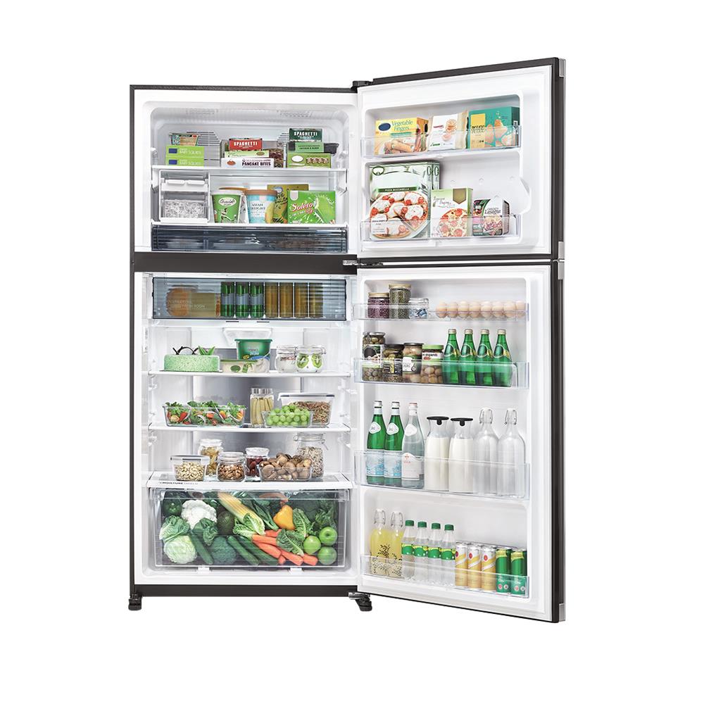 ตู้เย็น 2 ประตู SHARP SJ-X510GP2-BK 18.4 คิว อินเวอร์เตอร์ กระจกดำ