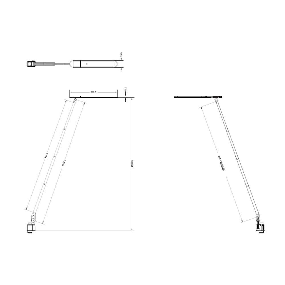 ไฟอ่านหนังสือ LED CARINI LA-N826 7 วัตต์ สีดำ