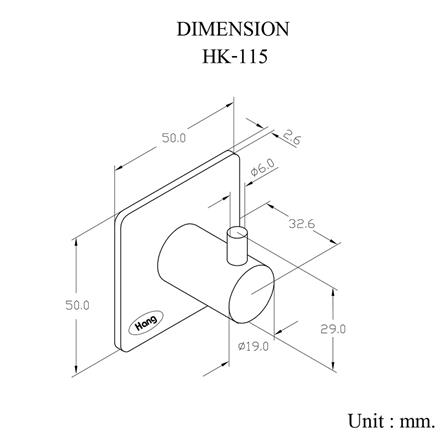 ขอแขวนผ้า HANG HK-115 สีสเตนเลส_1