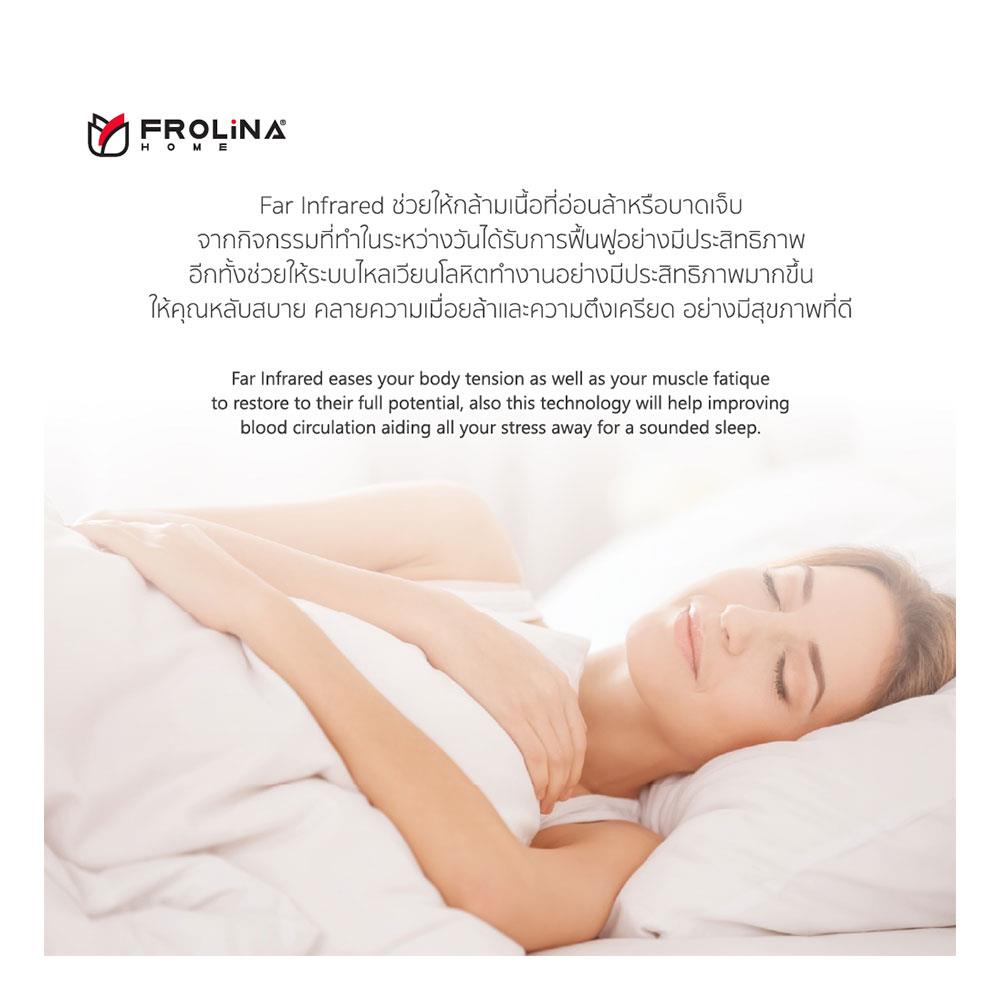 หมอนหนุน ใยสังเคราะห์ FROLINA INFRARED FIRM 19x29 นิ้ว สีขาว