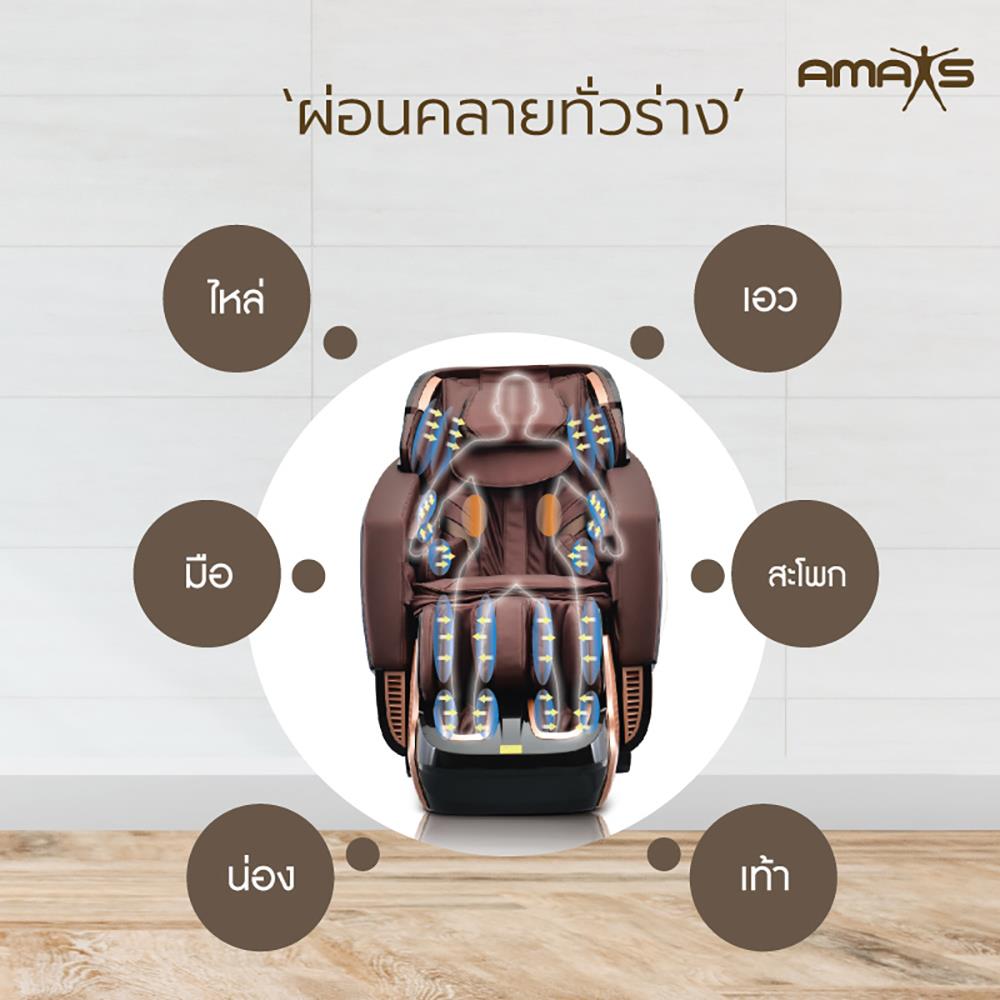 เก้าอี้นวดไฟฟ้า AMAXS ROCKET 8877 สีแดง