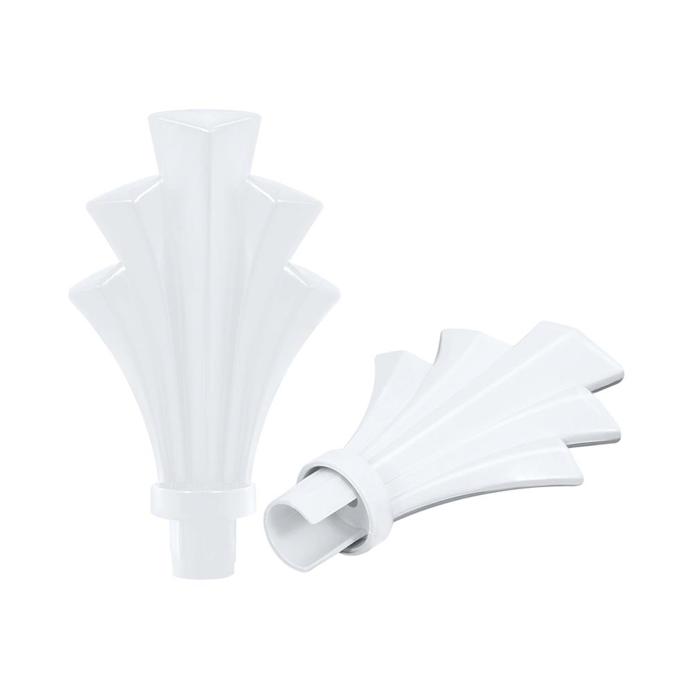 หัว-ท้ายรางม่าน HOME LIVING STYLE FAN 25 มม.  สีขาว