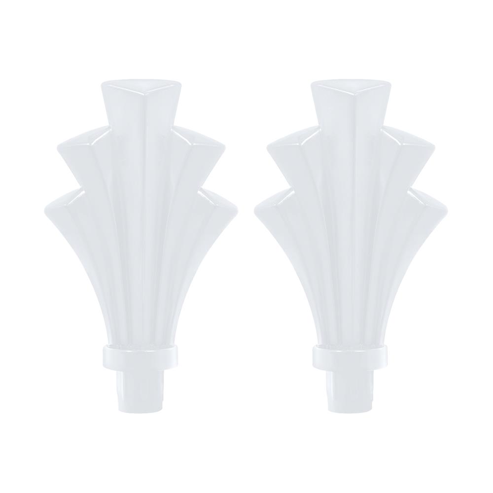 หัว-ท้ายรางม่าน HOME LIVING STYLE FAN 25 มม.  สีขาว