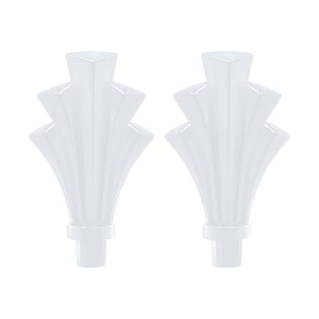 หัว-ท้ายรางม่าน HOME LIVING STYLE FAN 25 มม.  สีขาว_1