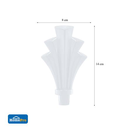 หัว-ท้ายรางม่าน HOME LIVING STYLE FAN 25 มม.  สีขาว_4