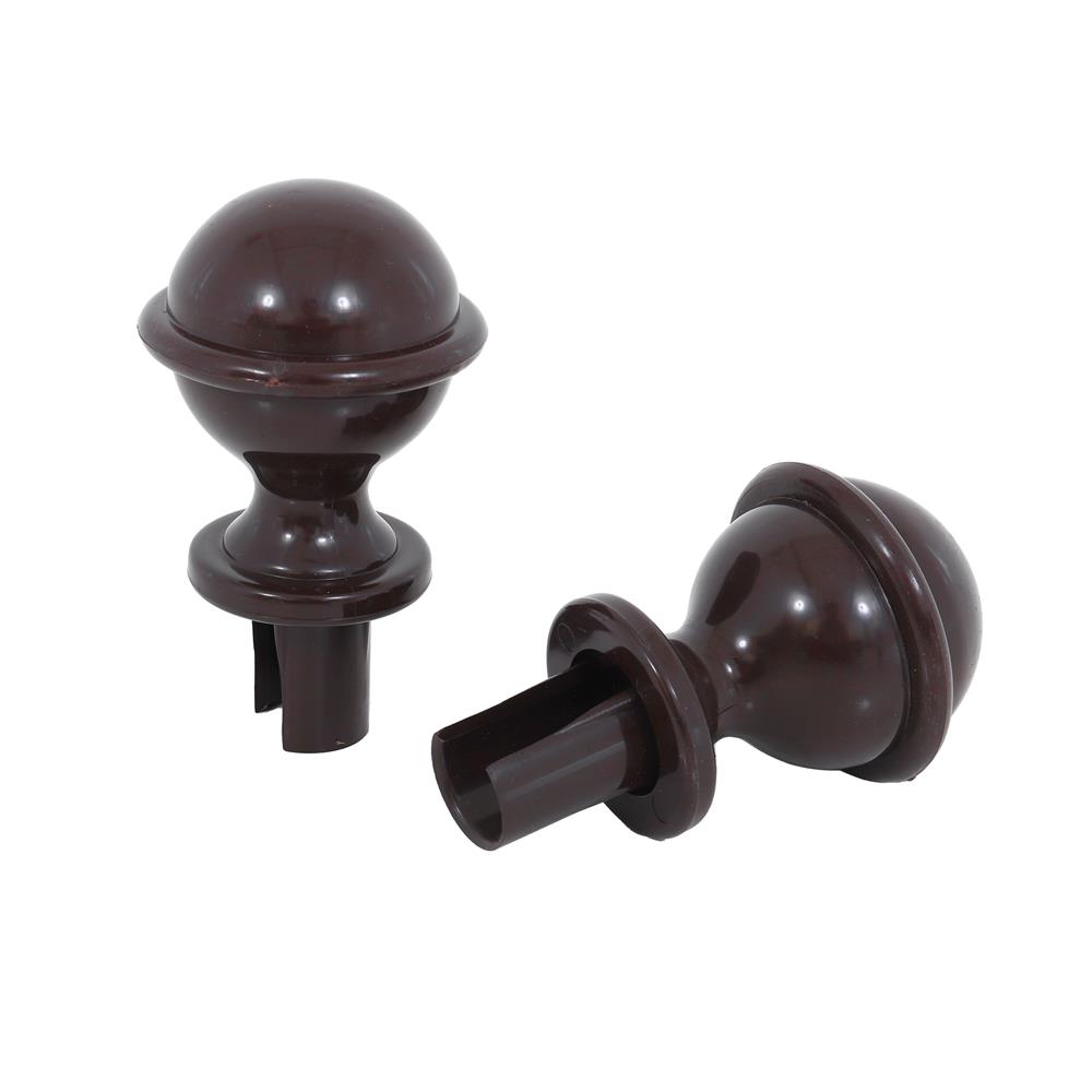 หัว-ท้ายรางม่าน HOME LIVING STYLE NAIL 25 มม. สีน้ำตาล