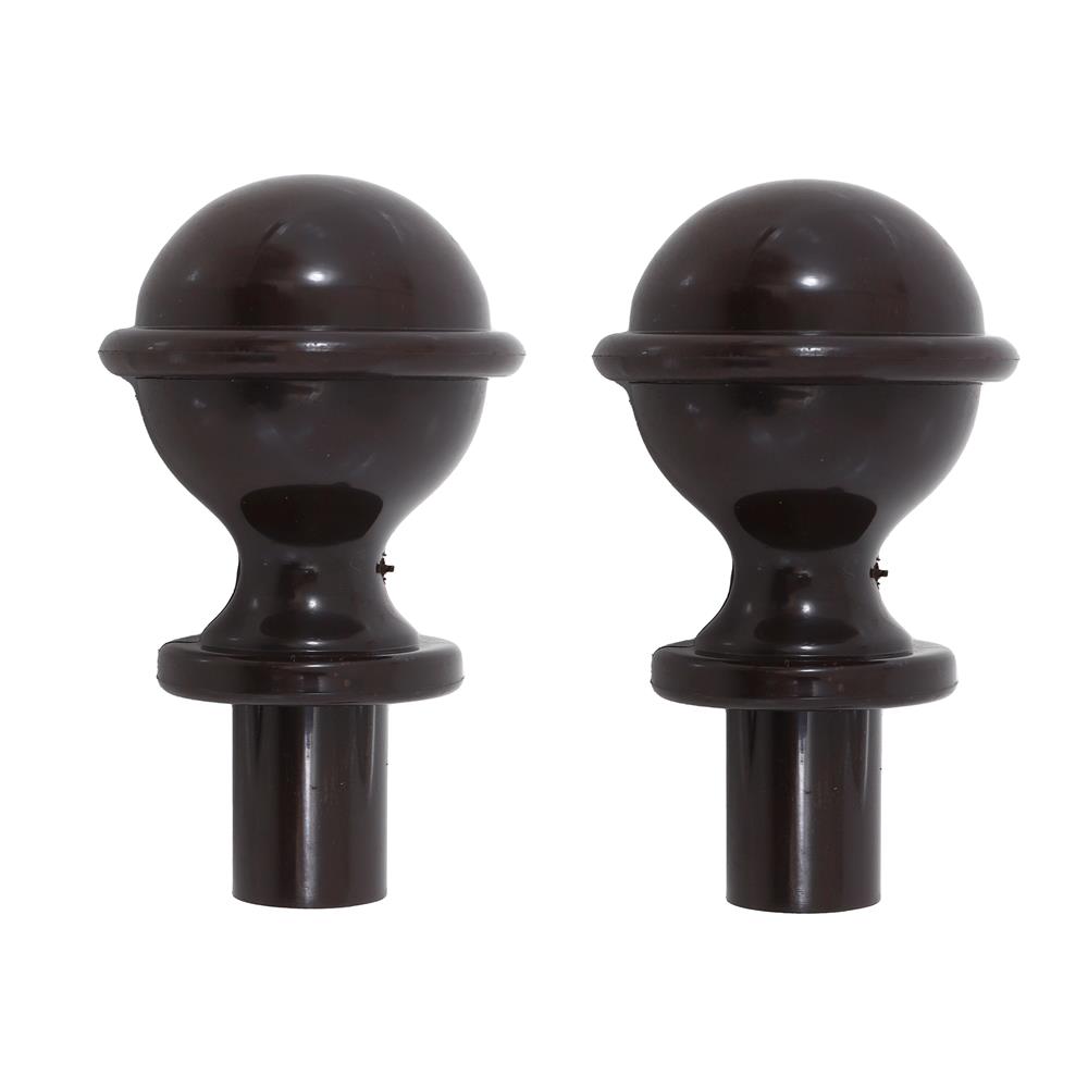 หัว-ท้ายรางม่าน HOME LIVING STYLE NAIL 25 มม. สีน้ำตาล