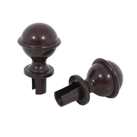 หัว-ท้ายรางม่าน HOME LIVING STYLE NAIL 25 มม. สีน้ำตาล_0