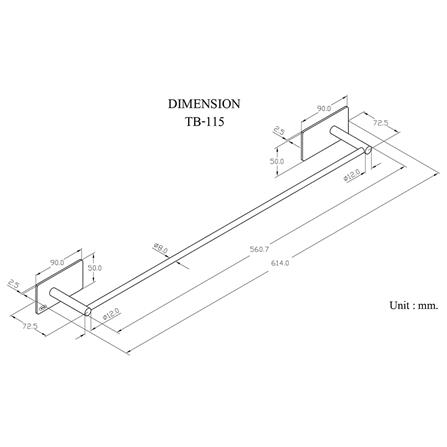 ราวแขวนผ้า HANG TB-115 สเตนเลส_1