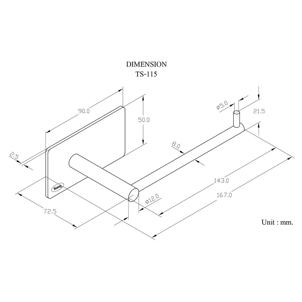 ที่ใส่กระดาษชำระ HANG TS-115 สีสเตนเลส