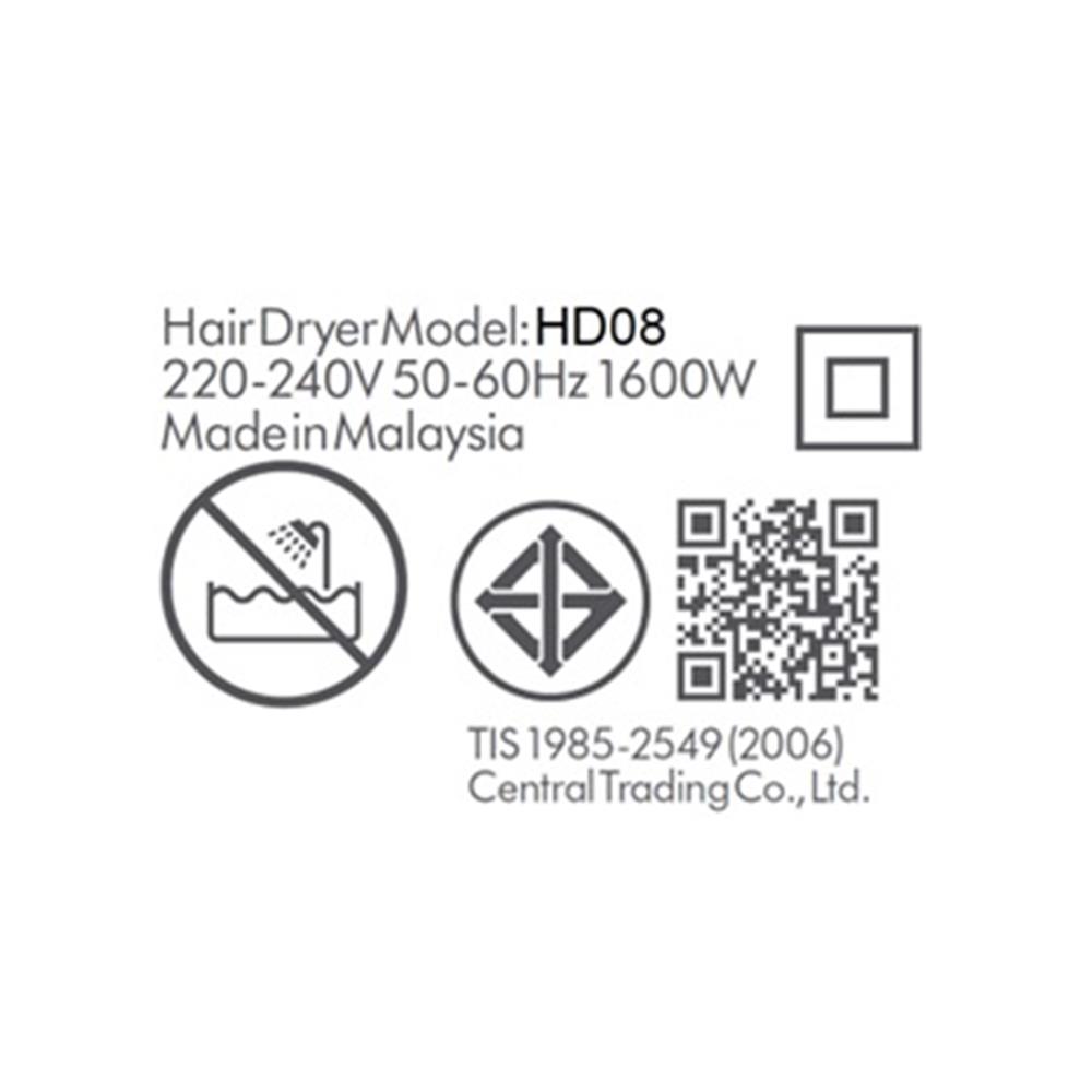 ไดร์เป่าผม DYSON HD08 SSONIC BLACK/NICKEL 1600 วัตต์