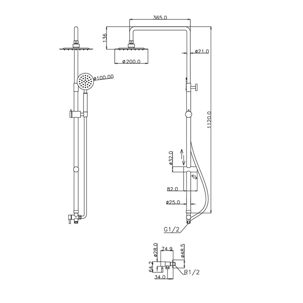 ฝักบัว RAIN SHOWER น้ำอุ่น WS WS-8099V