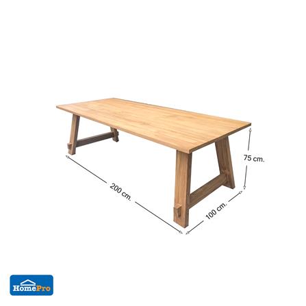 โต๊ะไม้สัก SPRING T12 100x200 ซม._2