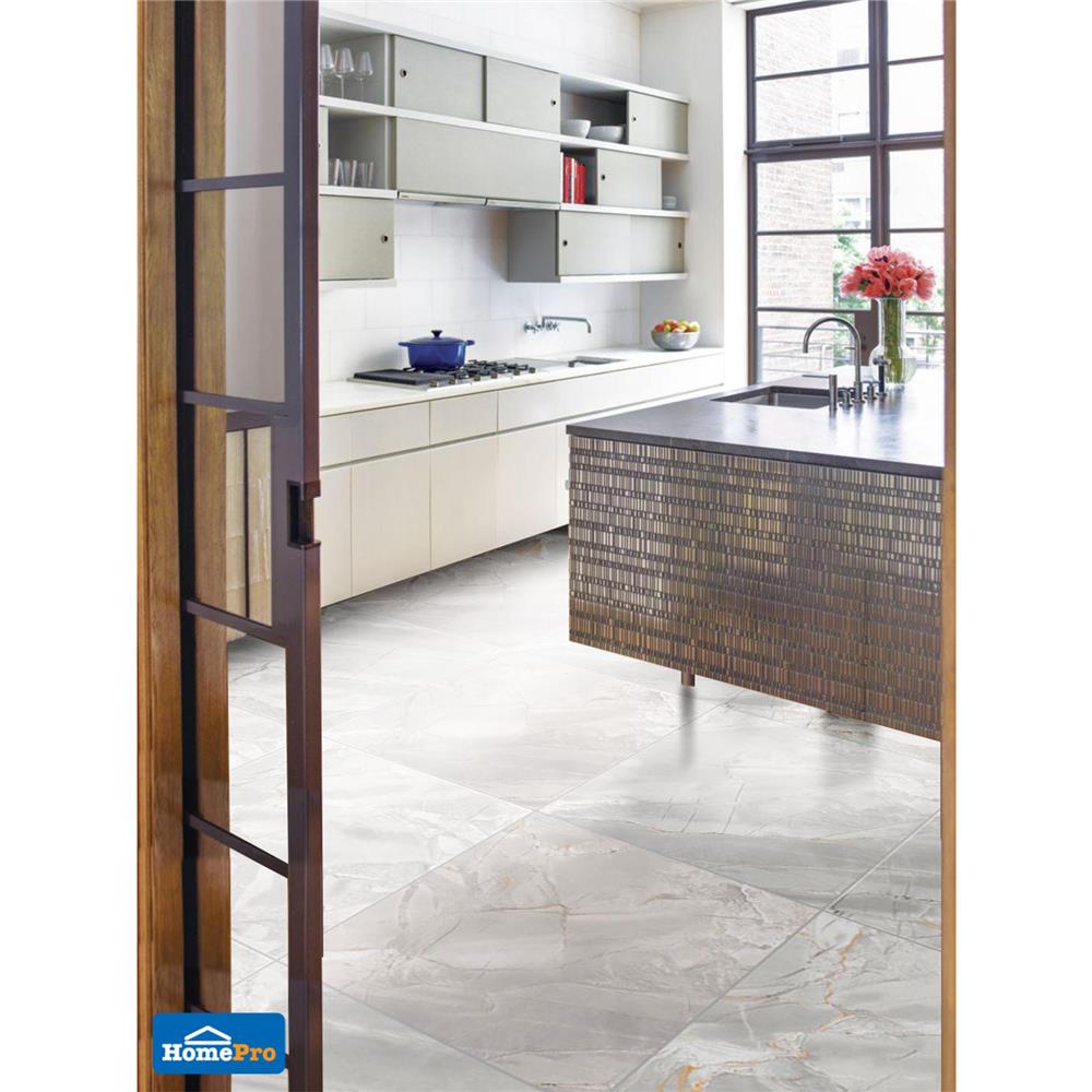 กระเบื้องพื้น 16x16 นิ้ว ภูผา พราวแสง เทา A 0.96M2