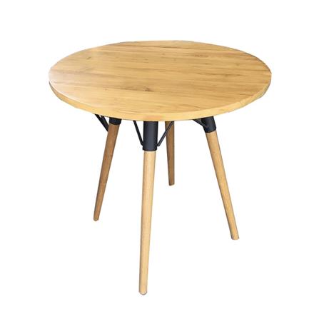 โต๊ะไม้สักกลมขากึง SPRING T11