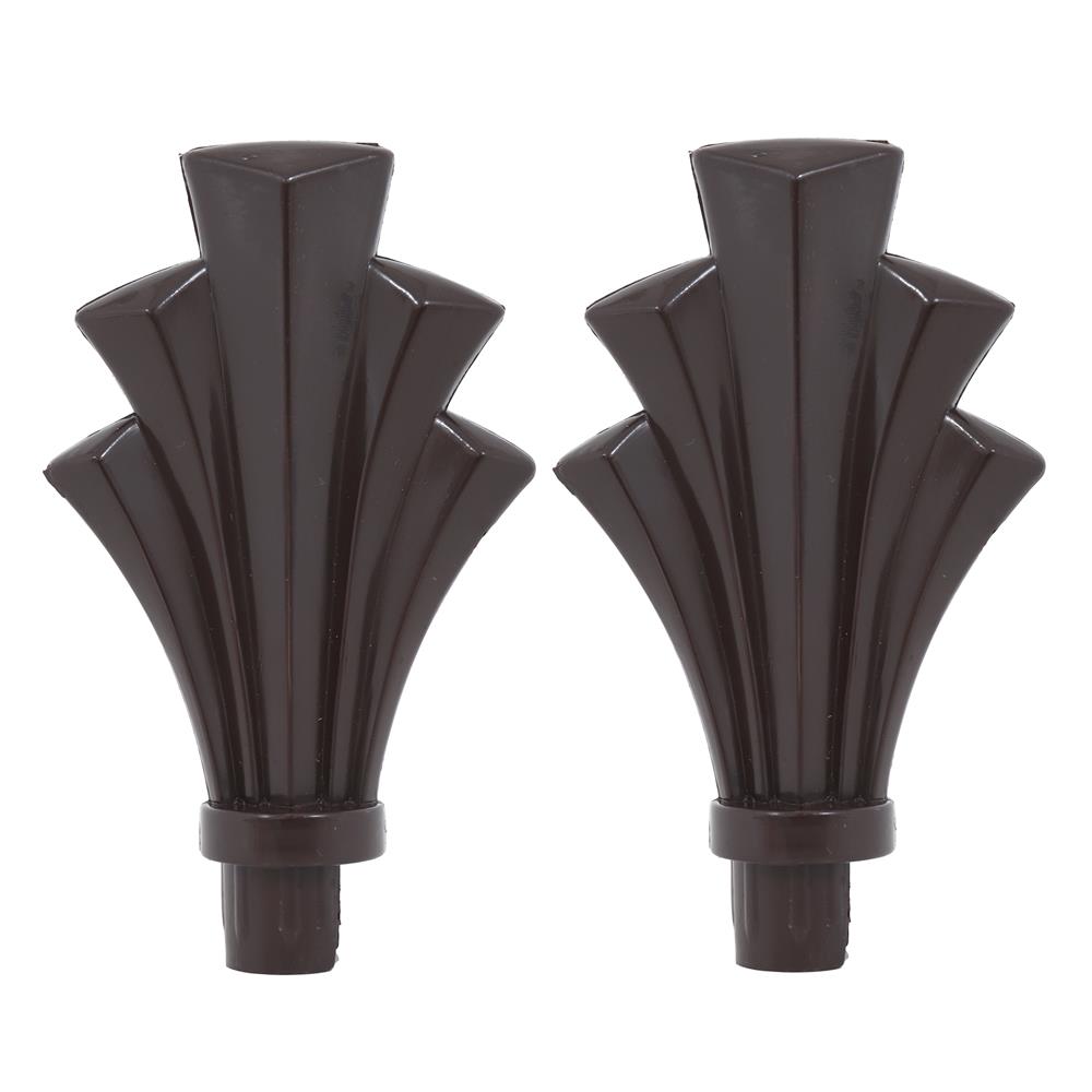 หัว-ท้ายรางม่าน HOME LIVING STYLE FAN 25 มม. สีน้ำตาล