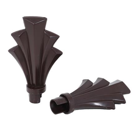 หัว-ท้ายรางม่าน HOME LIVING STYLE FAN 25 มม. สีน้ำตาล