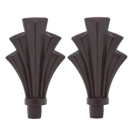 หัว-ท้ายรางม่าน HOME LIVING STYLE FAN 25 มม. สีน้ำตาล_1