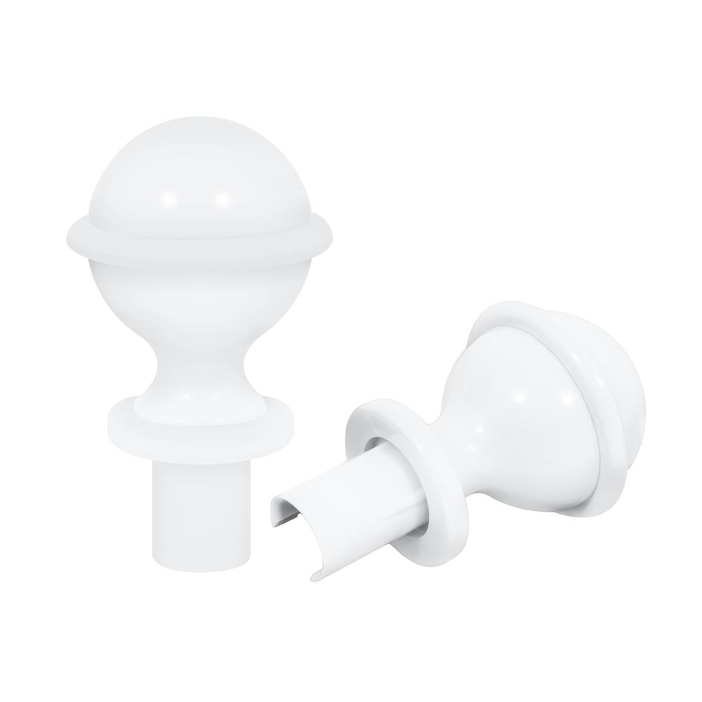 หัว-ท้ายรางม่าน HOME LIVING STYLE NAIL 25 มม. สีขาว