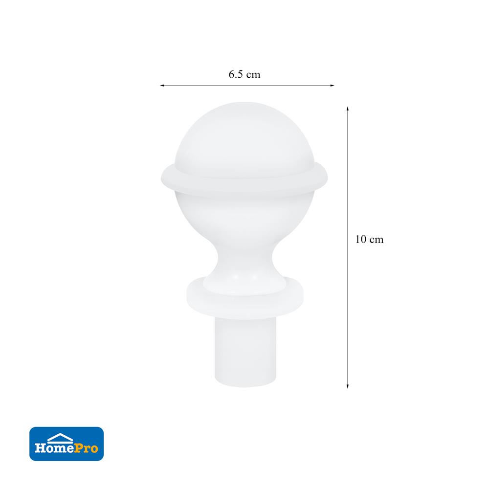 หัว-ท้ายรางม่าน HOME LIVING STYLE NAIL 25 มม. สีขาว