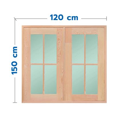 หน้าต่างบานเปิด D2D ECO PINE-FJ EZERO B 120X150 ซม._0