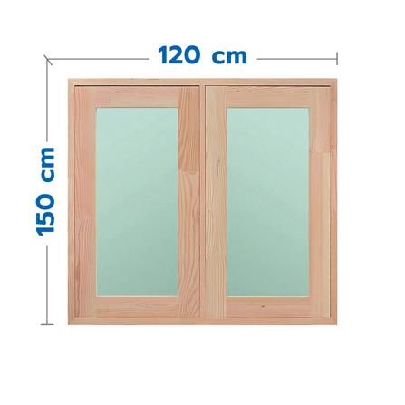 หน้าต่างบานเปิด D2D ECO PINE-FJ EZERO A 120X150 ซม.