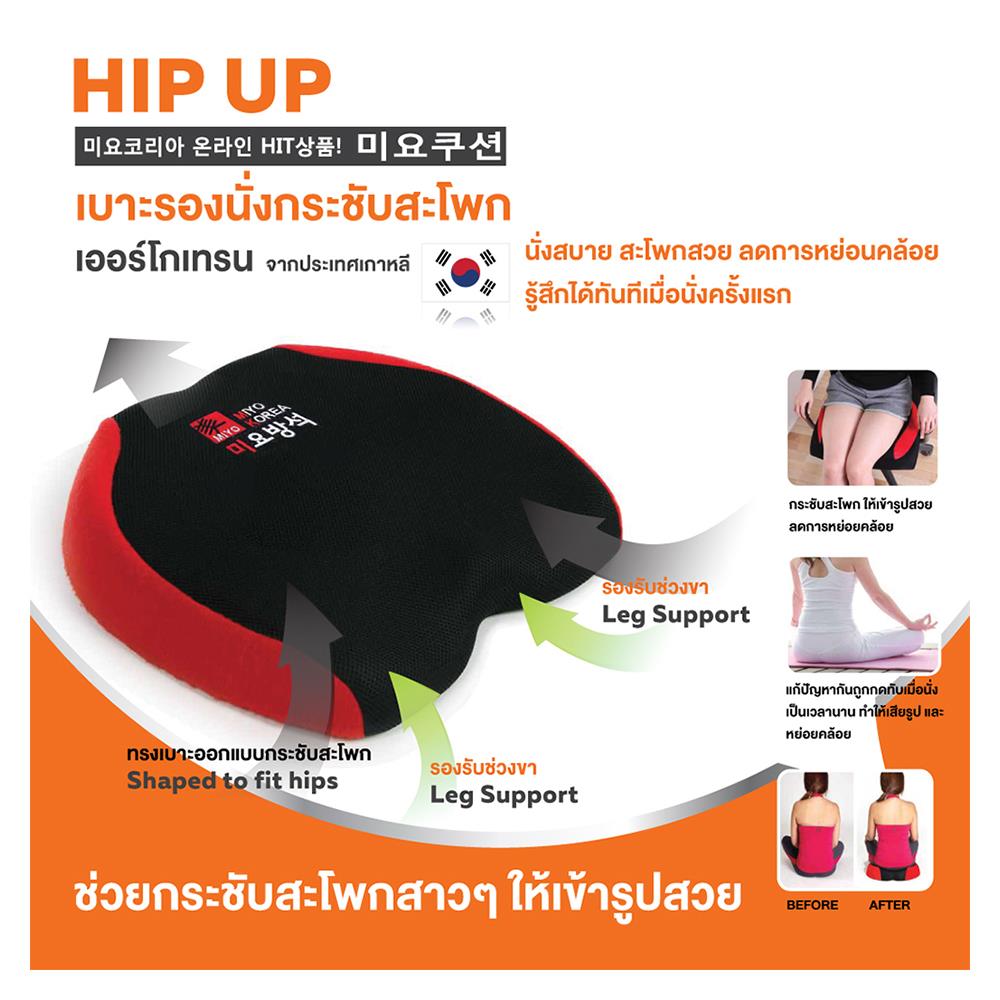 เบาะรองนั่งและรองหลัง ERGOTREND MIYO 15X12 นิ้ว สีแดง-ดำ