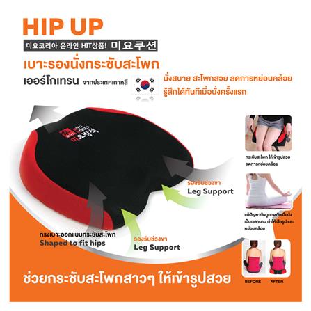 เบาะรองนั่งและรองหลัง ERGOTREND MIYO 15X12 นิ้ว สีแดง-ดำ_5