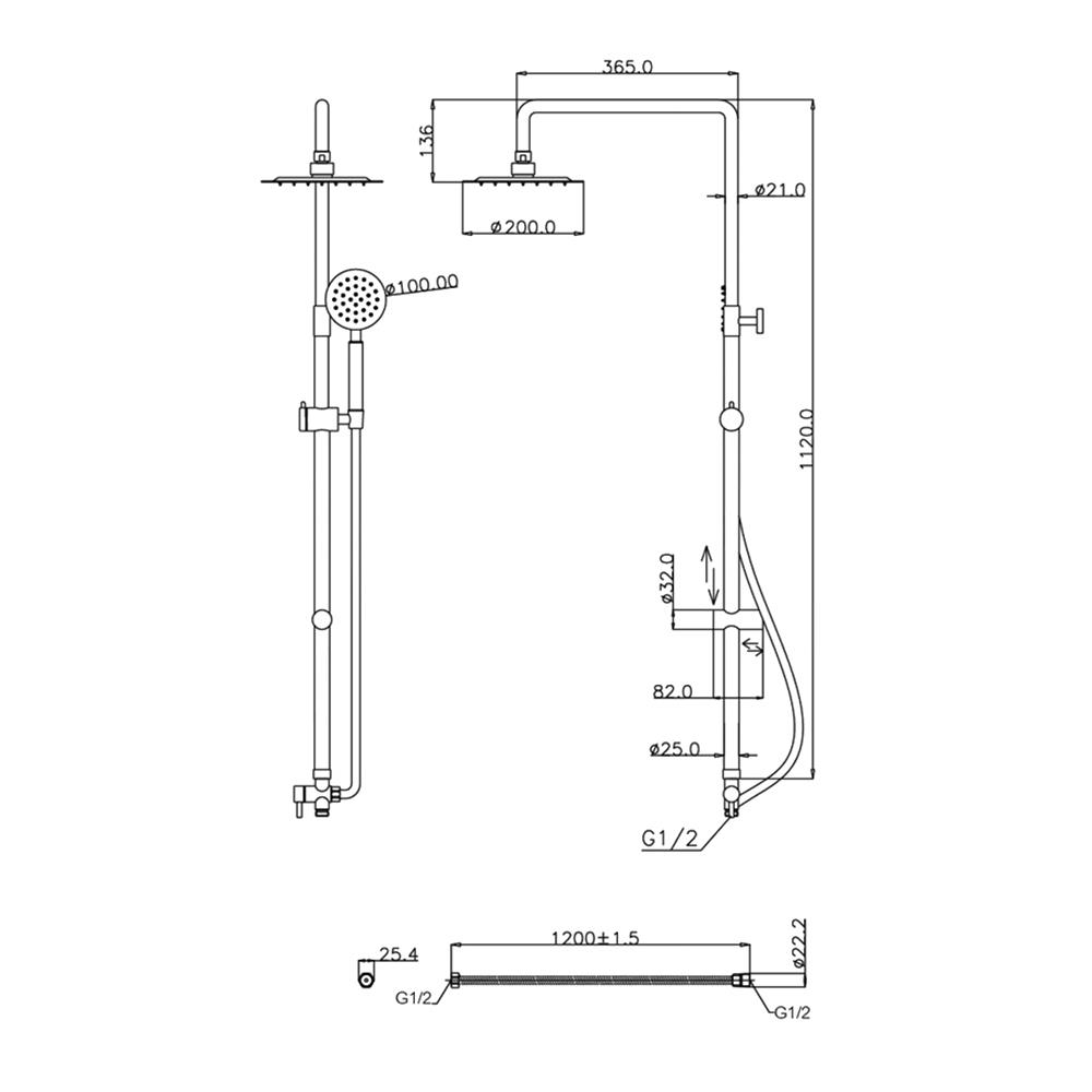 ฝักบัว RAIN SHOWER เดี่ยว WS WS-8099H