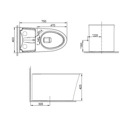 สุขภัณฑ์ 1 ชิ้น AMERICAN STANDARD TI-3232-WT-0 4.8 ลิตร สีขาว_2
