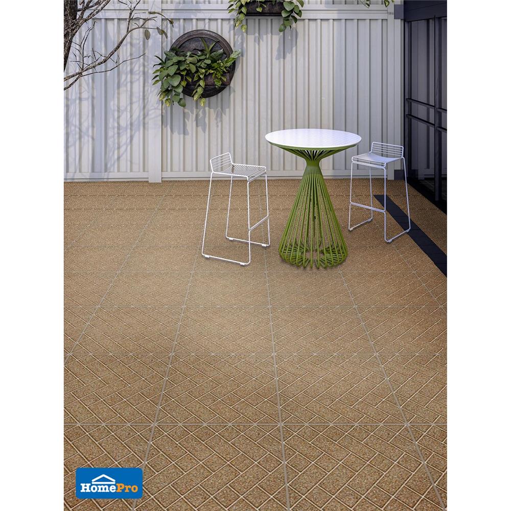 กระเบื้องพื้น 16x16 นิ้ว ภูผา โชคอนันต์ น้ำตาล EXC A 0.96M2