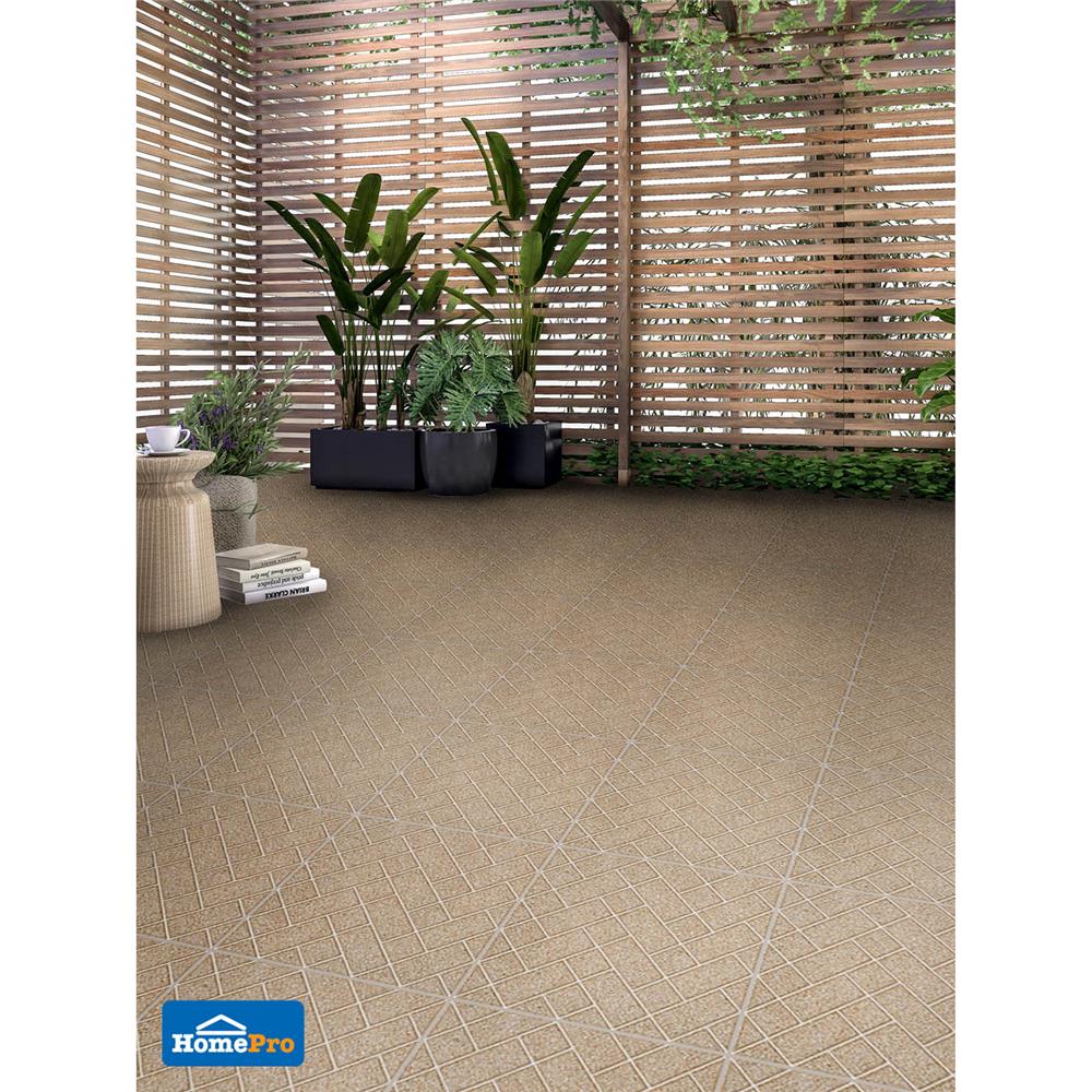 กระเบื้องพื้น 16x16 นิ้ว ภูผา โชคอนันต์ น้ำตาล EXC A 0.96M2