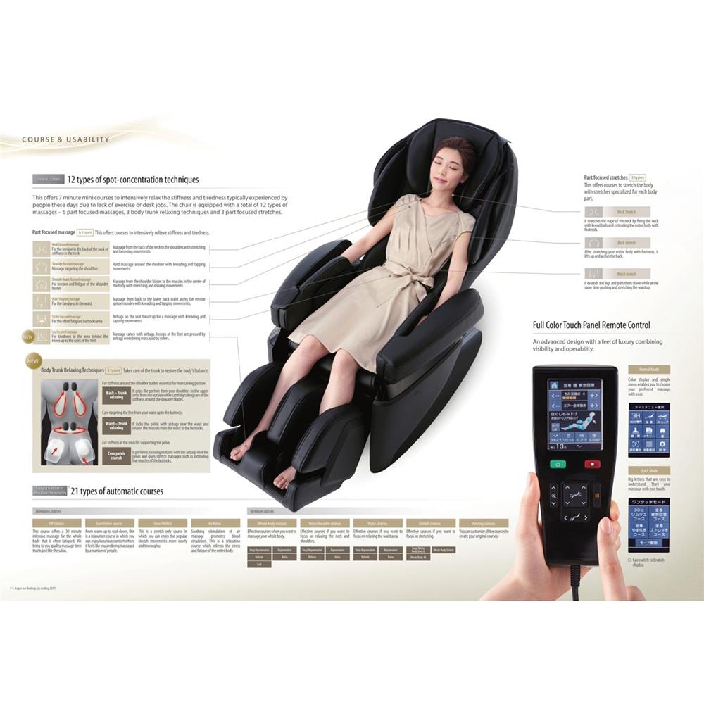 เก้าอี้นวดไฟฟ้า FUJIIRYOKI JP1100 สีเบจ