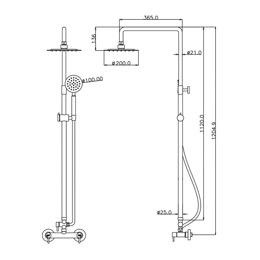 ฝักบัว RAIN SHOWER ผสม WS WS-80100R