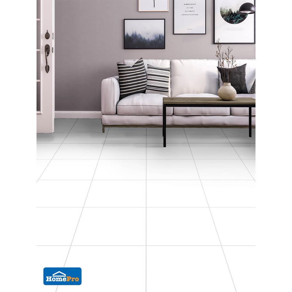 กระเบื้องพื้น 40x40 ซม. TARA ซาตินี่ ขาว 0.96M2