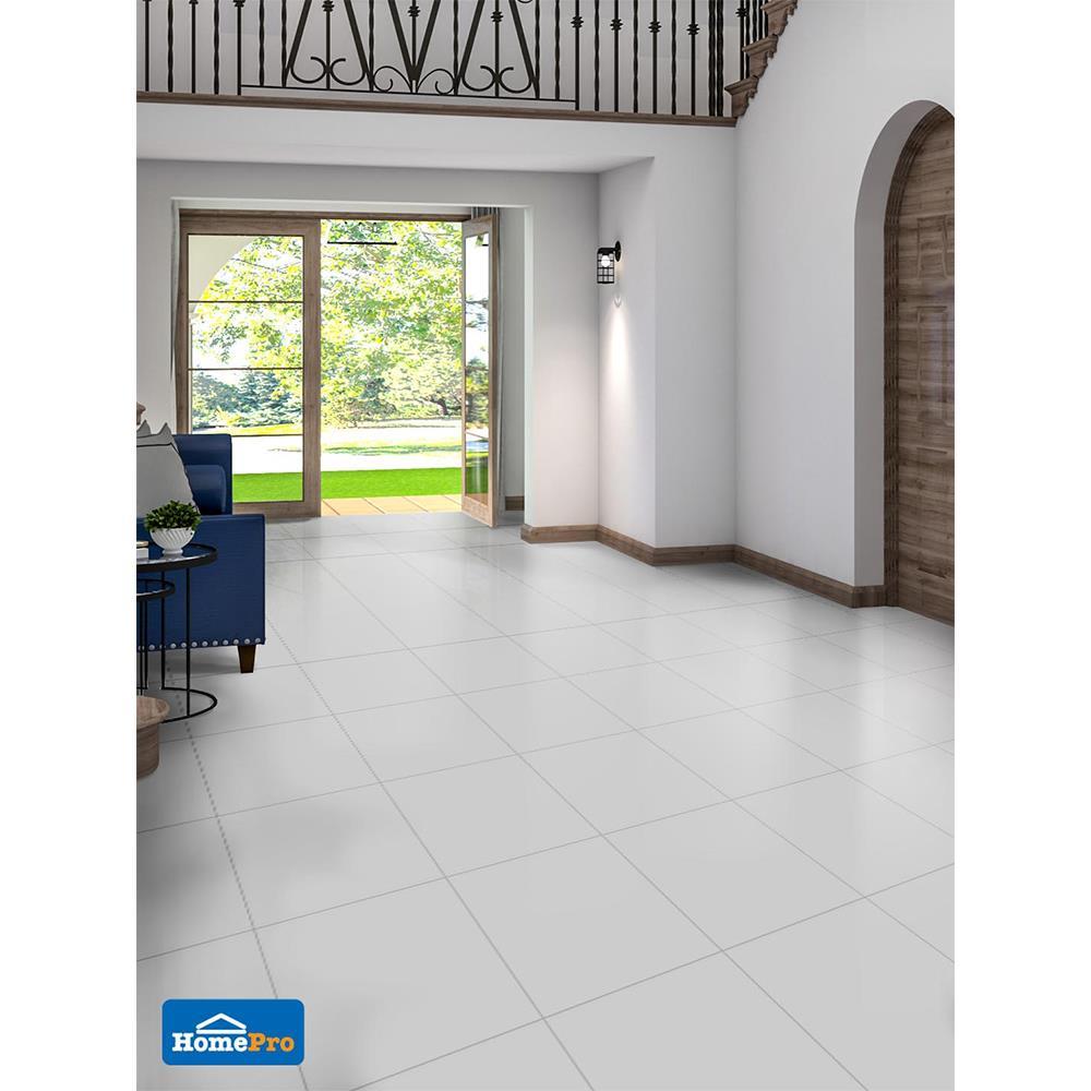 กระเบื้องพื้น 40x40 ซม. TARA ซาตินี่ ขาว 0.96M2