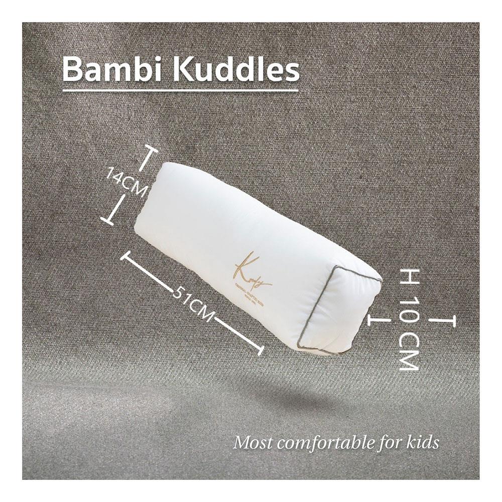 หมอนข้างเด็ก KOMFY BAMBI KUDDLES 10x20 นิ้ว สีขาว