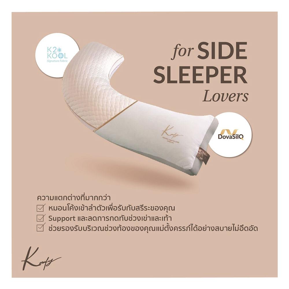 หมอน KOMFY KOOL KOMFORT HUG J SHAPE สีขาว