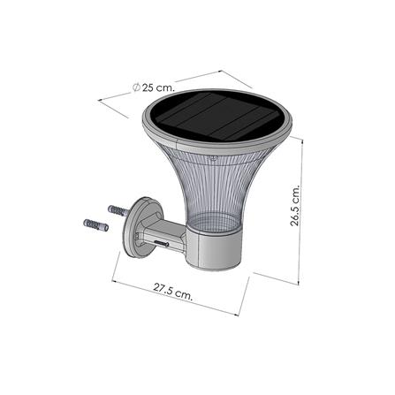 ไฟผนังภายนอก SOLAR CARINI MARTIN W01 3 วัตต์ DAYLIGHT สีดำ_5